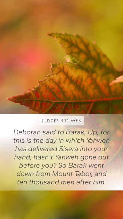 Judges 4:14 WEB Bible Verse Image