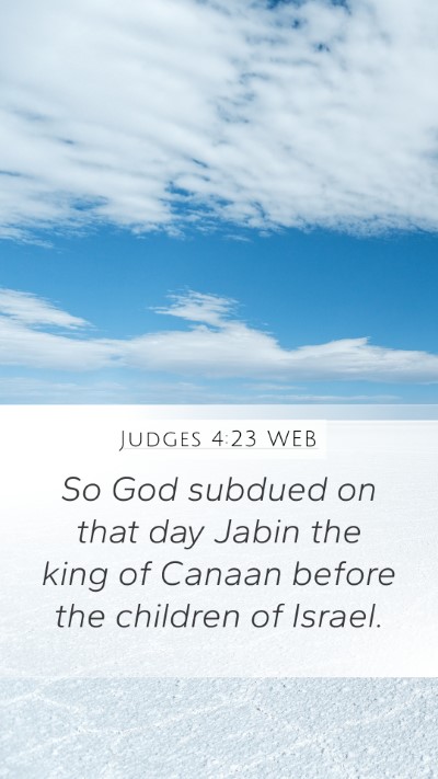 Judges 4:23 WEB Bible Verse Image