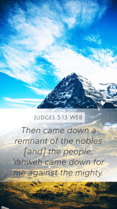 Judges 5:13 WEB Bible Verse Image