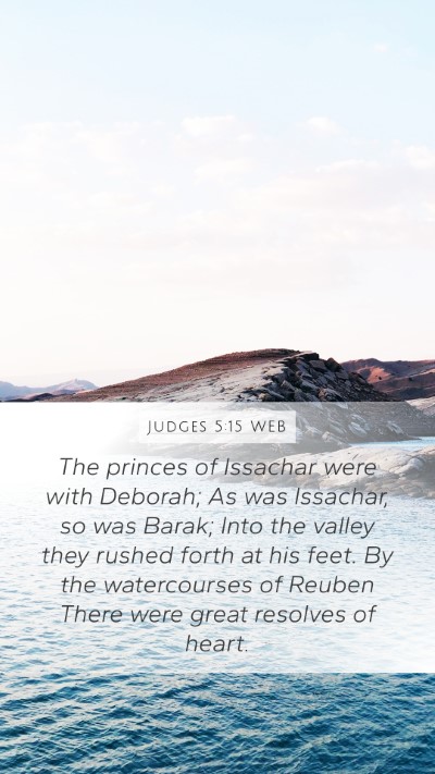Judges 5:15 WEB Bible Verse Image