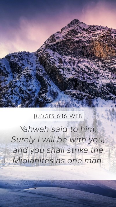 Judges 6:16 WEB Bible Verse Image