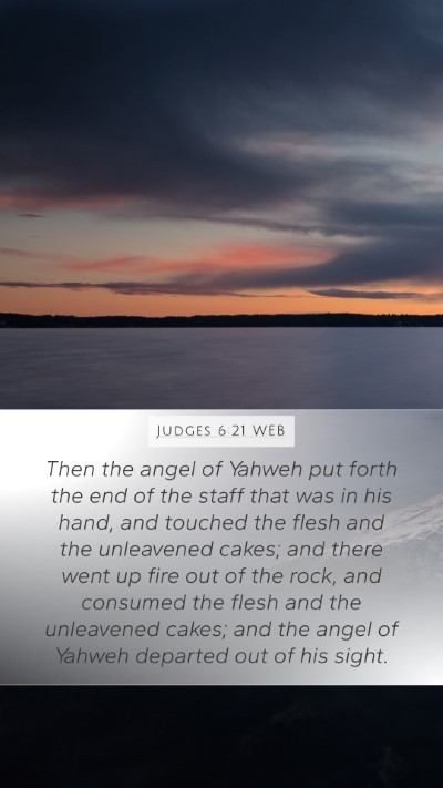 Judges 6:21 WEB Bible Verse Image
