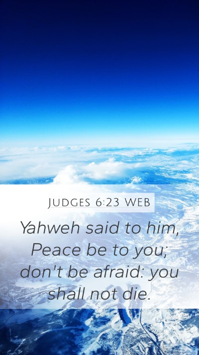 Judges 6:23 WEB Bible Verse Image