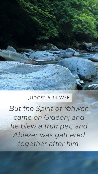 Judges 6:34 WEB Bible Verse Image