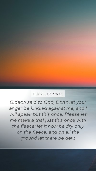 Judges 6:39 WEB Bible Verse Image