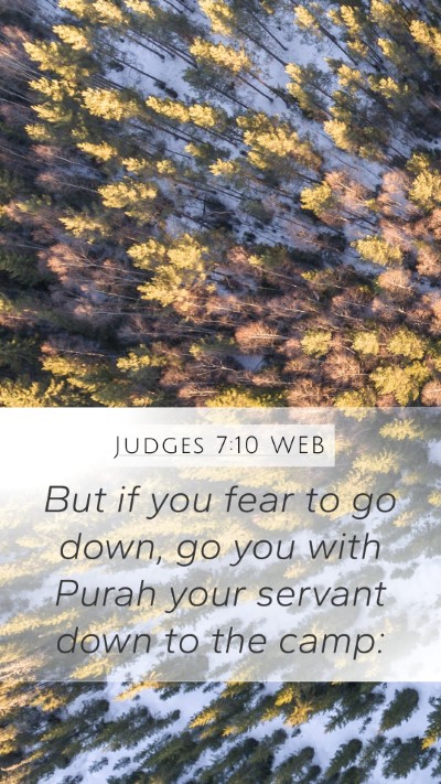 Judges 7:10 WEB Bible Verse Image