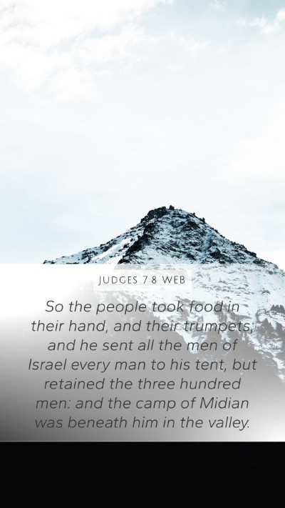Judges 7:8 WEB Bible Verse Image