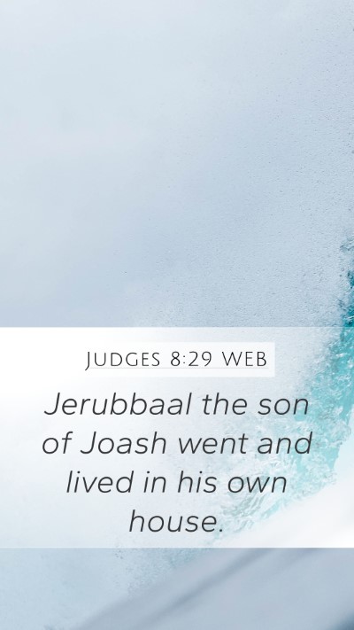 Judges 8:29 WEB Bible Verse Image