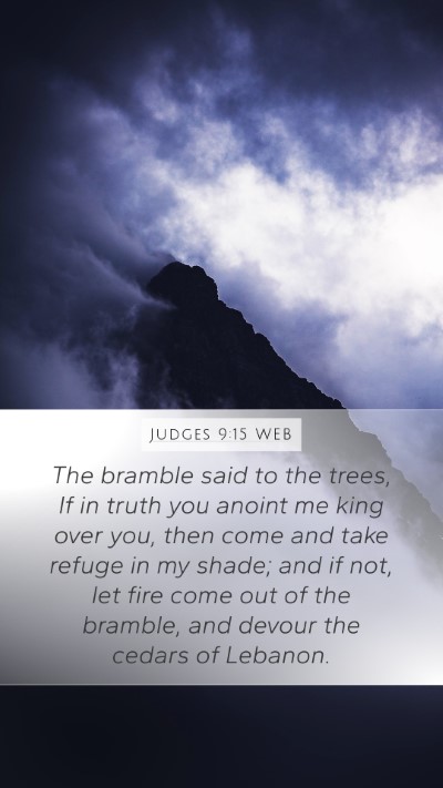 Judges 9:15 WEB Bible Verse Image