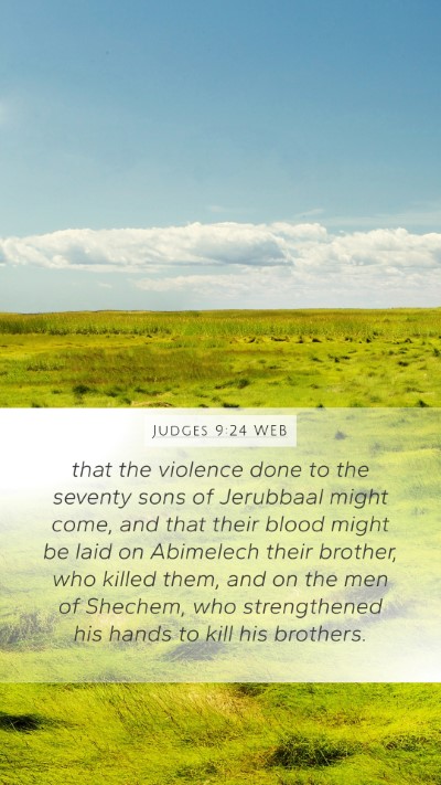 Judges 9:24 WEB Bible Verse Image