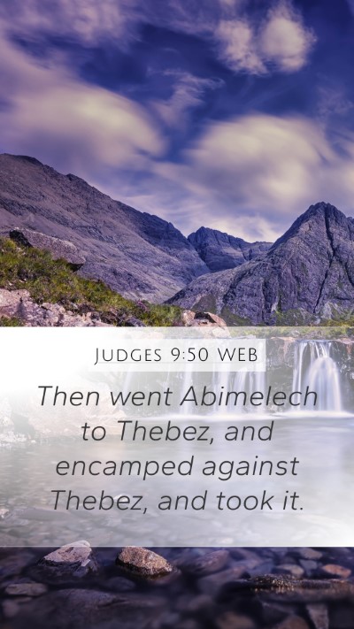 Judges 9:50 WEB Bible Verse Image