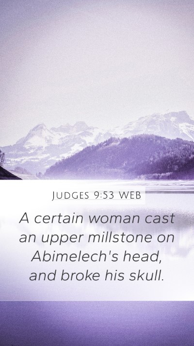 Judges 9:53 WEB Bible Verse Image