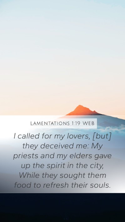 Lamentations 1:19 WEB Bible Verse Image