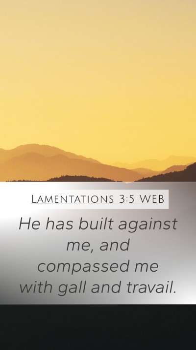 Lamentations 3:5 WEB Bible Verse Image