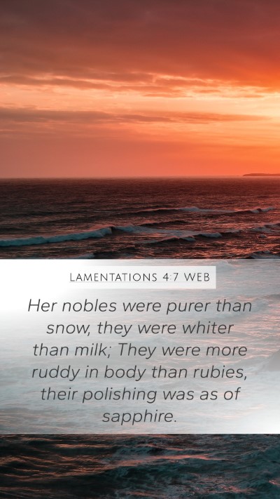 Lamentations 4:7 WEB Bible Verse Image