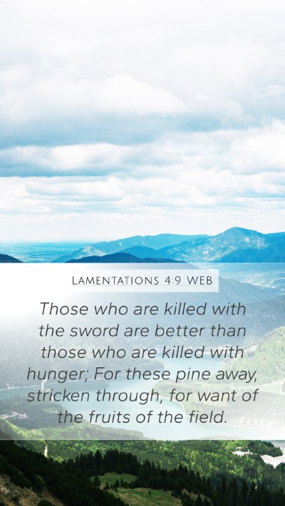 Lamentations 4:9 WEB Bible Verse Image