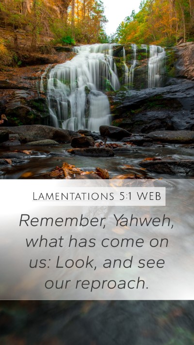 Lamentations 5:1 WEB Bible Verse Image