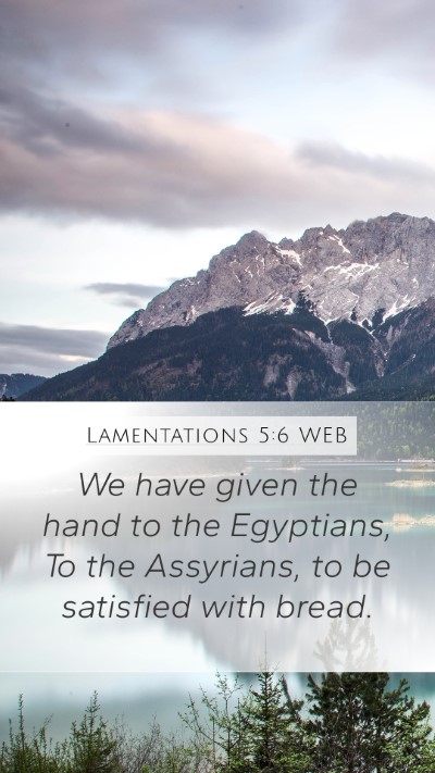 Lamentations 5:6 WEB Bible Verse Image