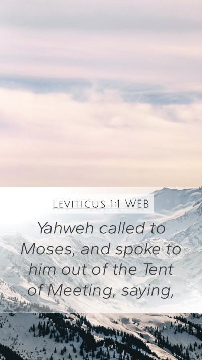 Leviticus 1:1 WEB Bible Verse Image