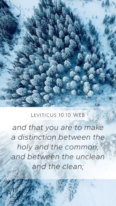 Leviticus 10:10 WEB Bible Verse Image