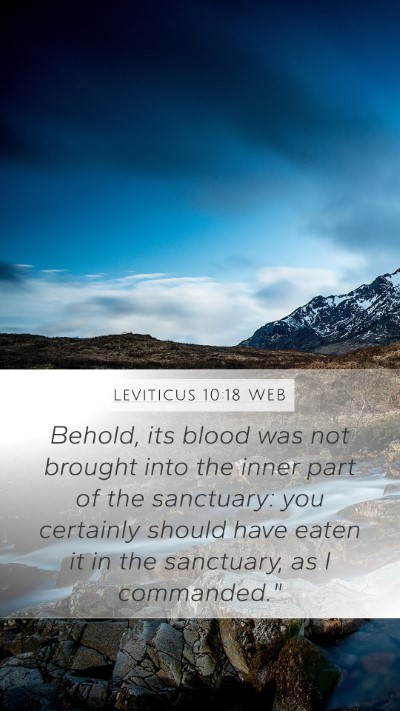 Leviticus 10:18 WEB Bible Verse Image