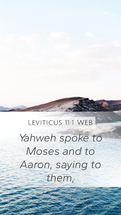 Leviticus 11:1 WEB Bible Verse Image