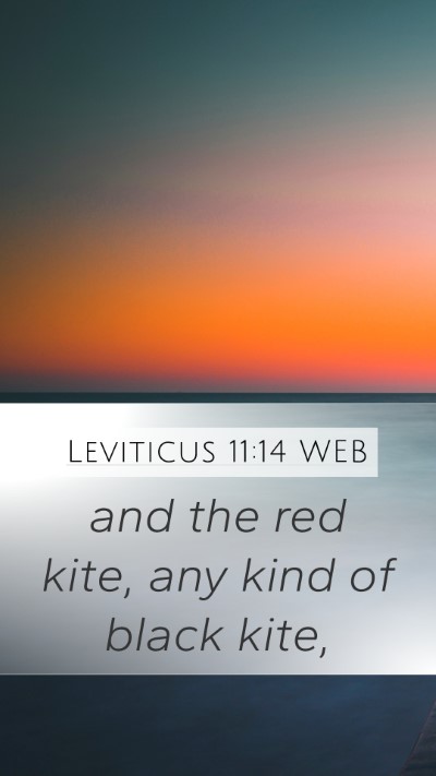 Leviticus 11:14 WEB Mobile Phone Wallpaper - and the red kite, any kind of black - Mobile Bible Verse Wallpaper