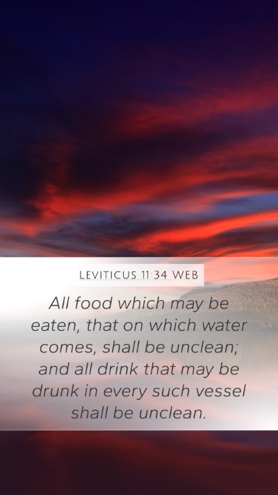 Leviticus 11:34 WEB Mobile Phone Wallpaper - All food which may be eaten, that on which water - Mobile Bible Verse Wallpaper
