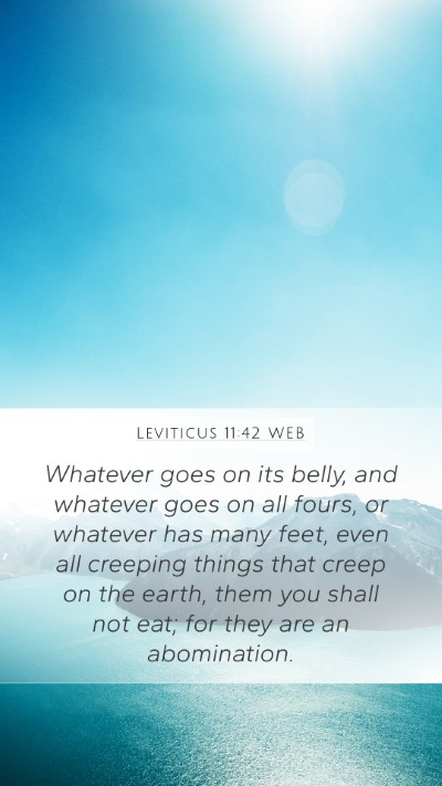 Leviticus 11:42 WEB Bible Verse Image