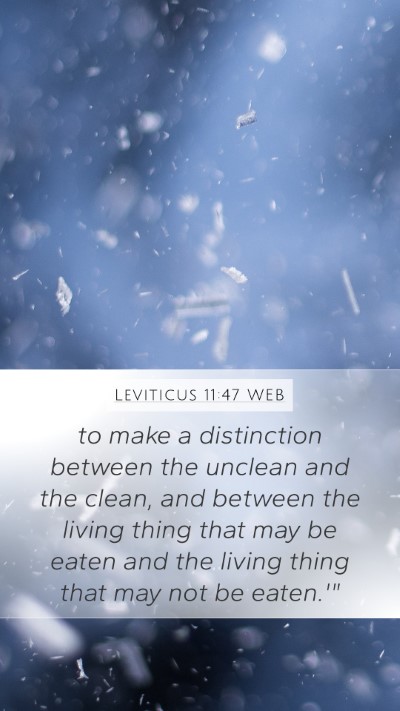 Leviticus 11:47 WEB Bible Verse Image