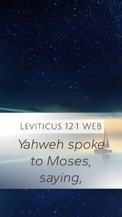 Leviticus 12:1 WEB Bible Verse Image