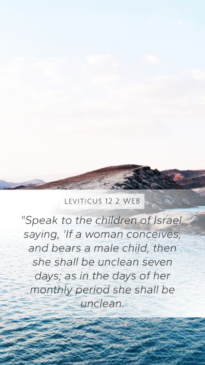 Leviticus 12:2 WEB Bible Verse Image