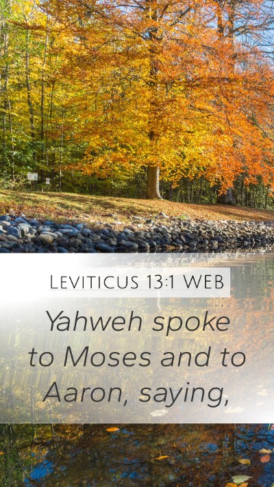 Leviticus 13:1 WEB Bible Verse Image