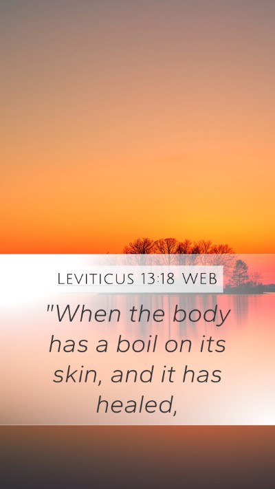 Leviticus 13:18 WEB Bible Verse Image
