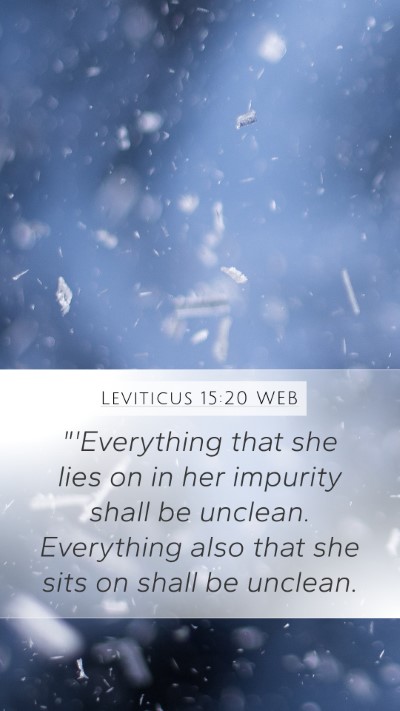 Leviticus 15:20 WEB Bible Verse Image