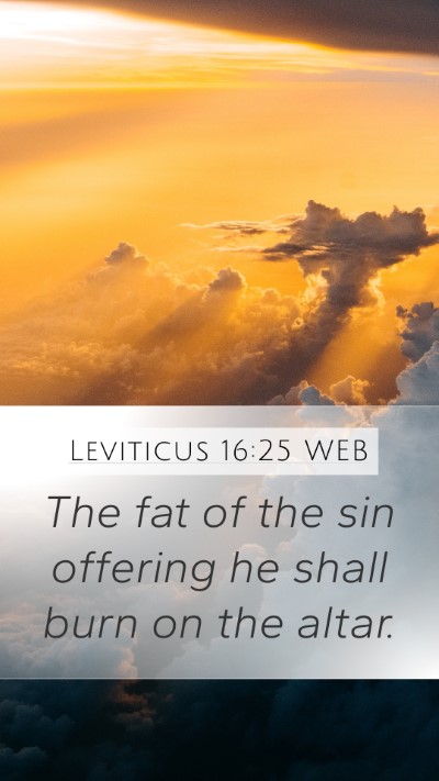 Leviticus 16:25 WEB Bible Verse Image