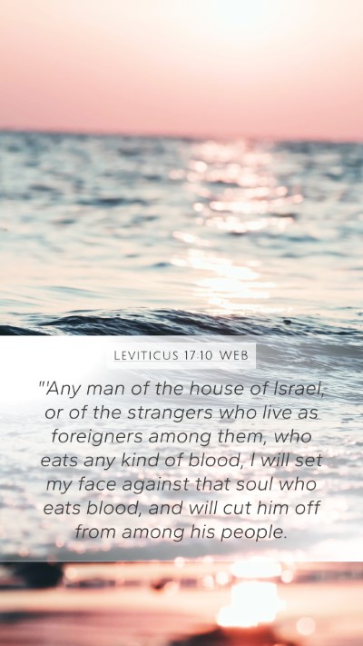 Leviticus 17:10 WEB Bible Verse Image
