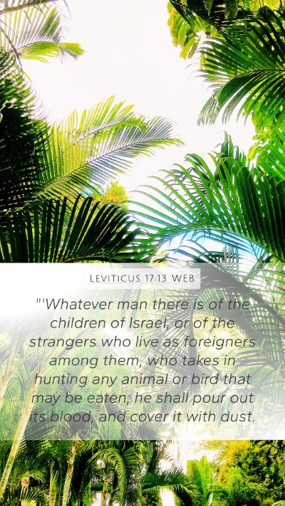 Leviticus 17:13 WEB Bible Verse Image