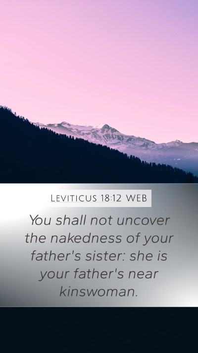 Leviticus 18:12 WEB Bible Verse Image