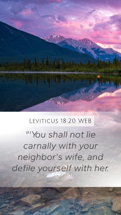 Leviticus 18:20 WEB Bible Verse Image