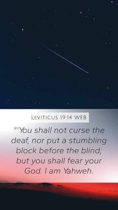 Leviticus 19:14 WEB Mobile Phone Wallpaper - 
