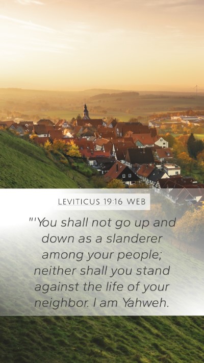 Leviticus 19:16 WEB Bible Verse Image