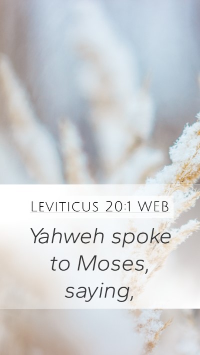 Leviticus 20:1 WEB Bible Verse Image