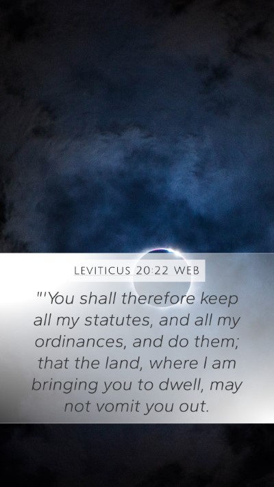 Leviticus 20:22 WEB Bible Verse Image