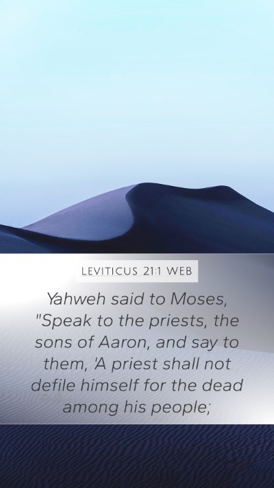 Leviticus 21:1 WEB Bible Verse Image