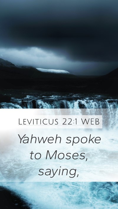 Leviticus 22:1 WEB Bible Verse Image