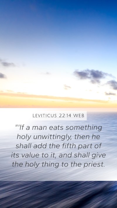 Leviticus 22:14 WEB Bible Verse Image