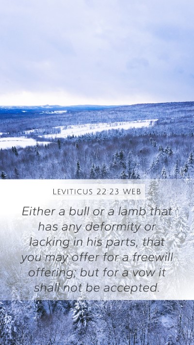 Leviticus 22:23 WEB Bible Verse Image