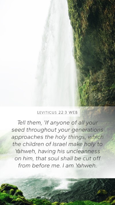 Leviticus 22:3 WEB Bible Verse Image