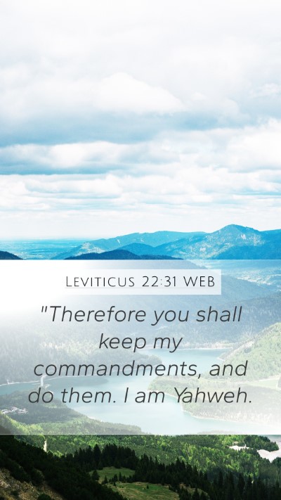 Leviticus 22:31 WEB Bible Verse Image